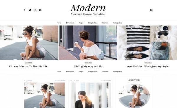 Modern Premium Blogger Template